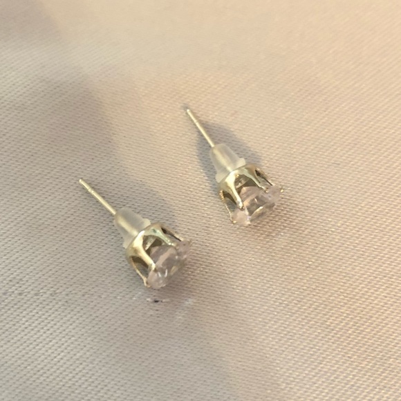 3/$10 (1/4”) Crystal Stud Earrings w/ Satin Bag - Picture 4 of 7